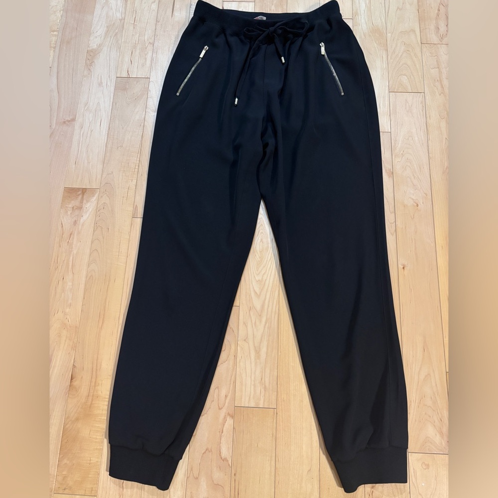 Calvin Klein Black Jogger Pants with Gold Zippers